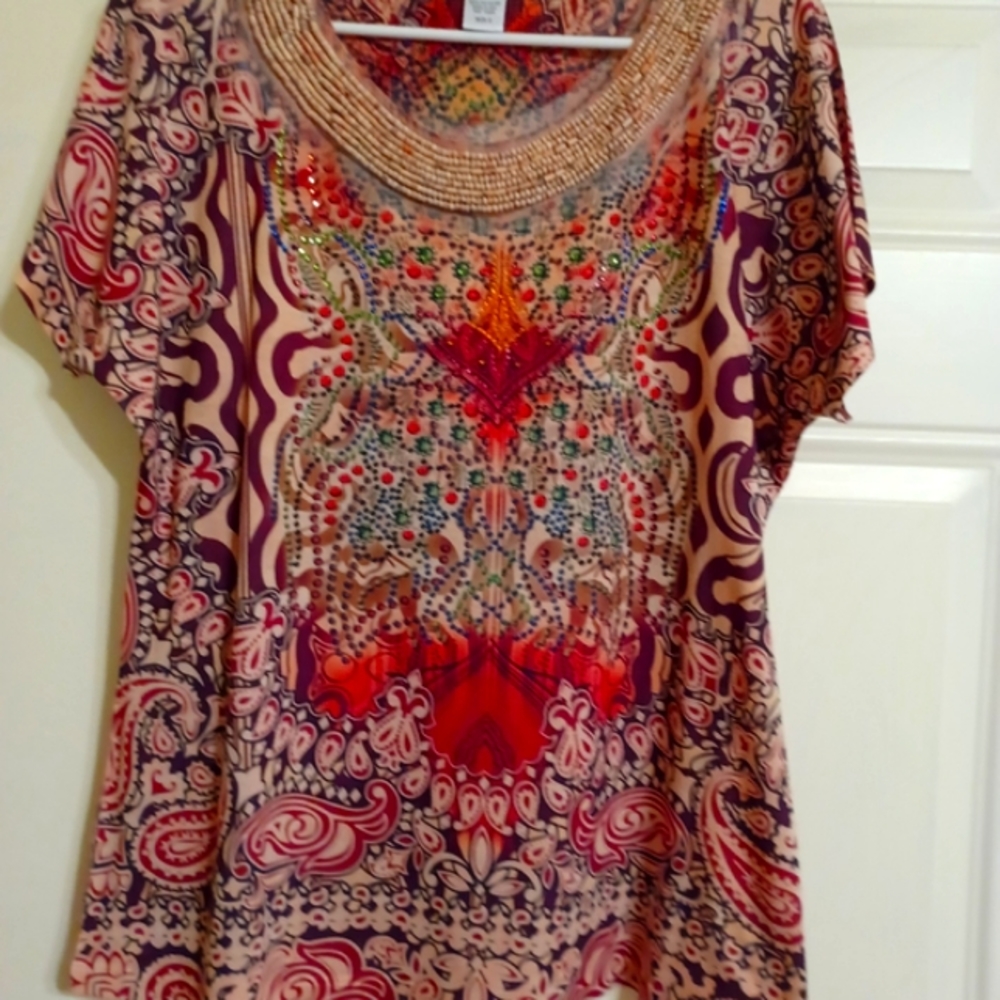 Chicos size 2 Embellished top
